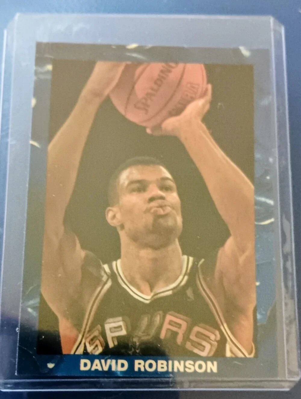 David Robinson 1989 Rookie Broder Blue Border Promo Card San Antonio Spurs